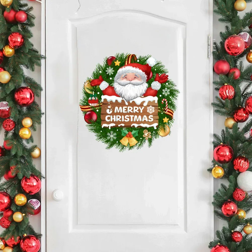 Santa Claus Wreath Bell Wall Stickers Living Room Door Home Decoration Mural Glass Windows New Year Decor Self-adhesive Decals
Santa Claus Wreath Bell Wall Stickers Living Room Door Home Decoration Mural Glass Windows New Year Decor Self-adhesive Decals