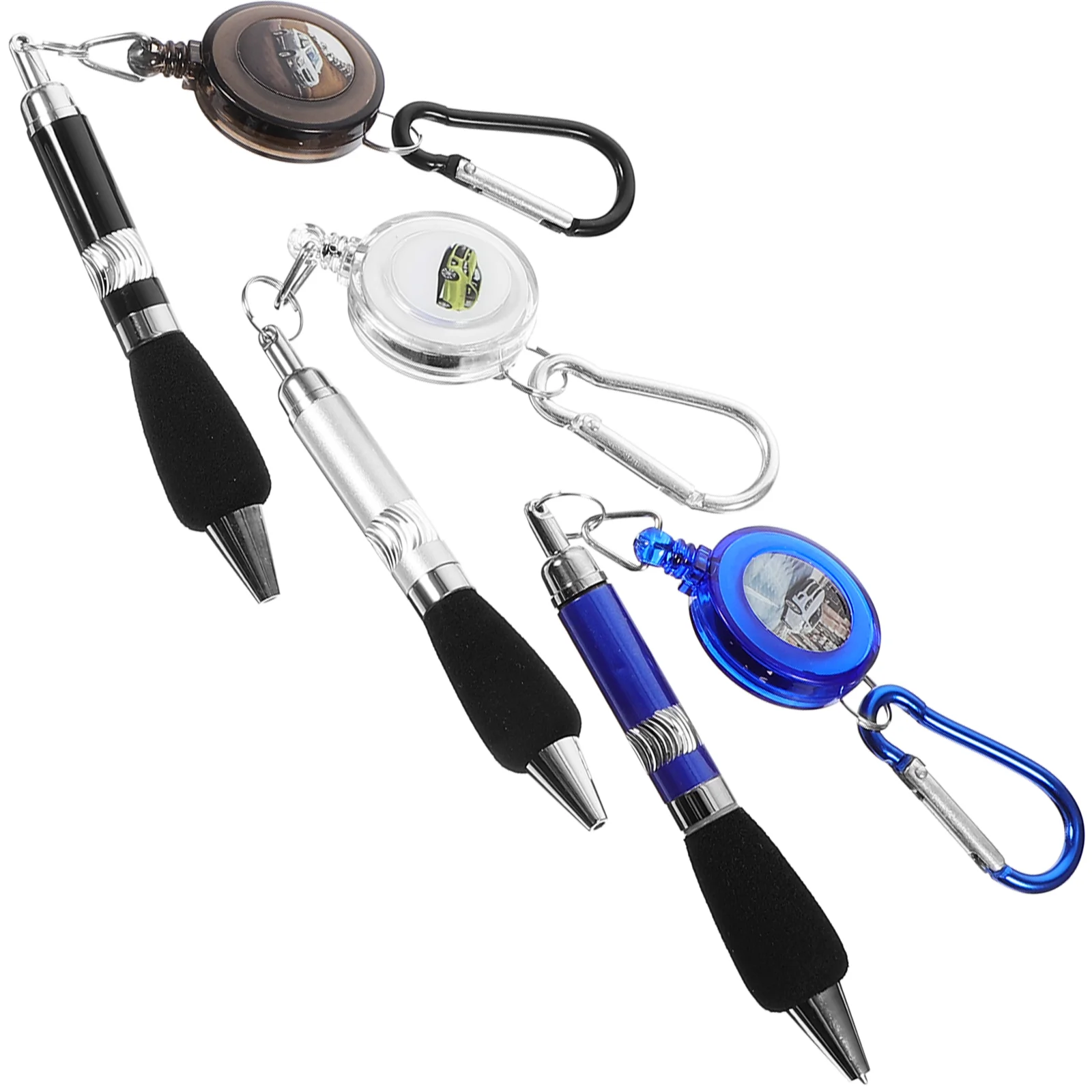 3-in-1 Handy Retractable Badge Reel Pen & Belt Clip Keychain & Carabiner - 5 pcs/set (Mixed Color)
3-in-1 Handy Retractable Badge Reel Pen & Belt Clip Keychain & Carabiner - 5 pcs/set (Mixed Color)