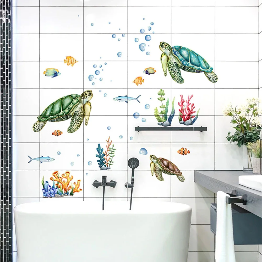 Cute Underwater Animals Wall Stickers Turtles Corals Living-room Children's And Kids Room Bathroom Decor Decal Wallpaper Poster
Cute Underwater Animals Wall Stickers Turtles Corals Living-room Children's And Kids Room Bathroom Decor Decal Wallpaper Poster