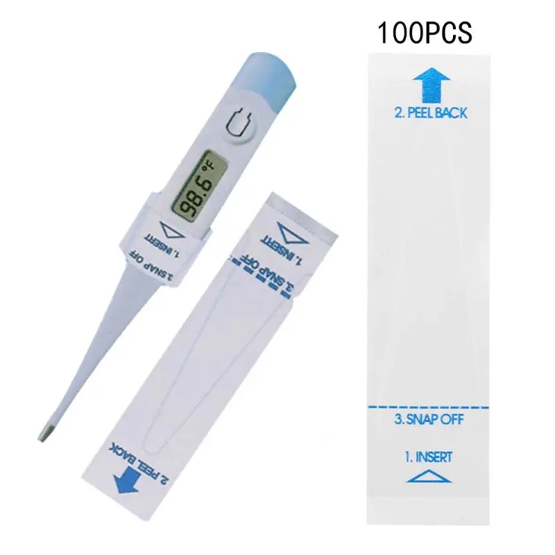 

652F 100PCS Digital Thermometer Probe Covers Universal Disposable Protector for Accurate Sanitary Oral, Rectal and Underarm