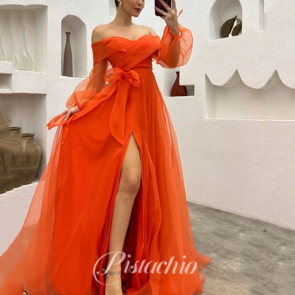 Tulle Party Dress Sweetheart Neck A Line Evening Gowns Off The Shoulder Floor Length Split Prom Dresses For Women فساتين سهرة
Tulle Party Dress Sweetheart Neck A Line Evening Gowns Off The Shoulder Floor Length Split Prom Dresses For Women فساتين سهرة