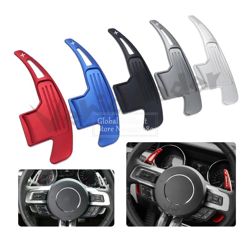 2pcs Car Styling For Ford Mustang 2015 2016 2017 2018 2019 Steering Wheel Gear Shifters Paddle Aluminum Alloy Accessories 
2pcs Car Styling For Ford Mustang 2015 2016 2017 2018 2019 Steering Wheel Gear Shifters Paddle Aluminum Alloy Accessories
