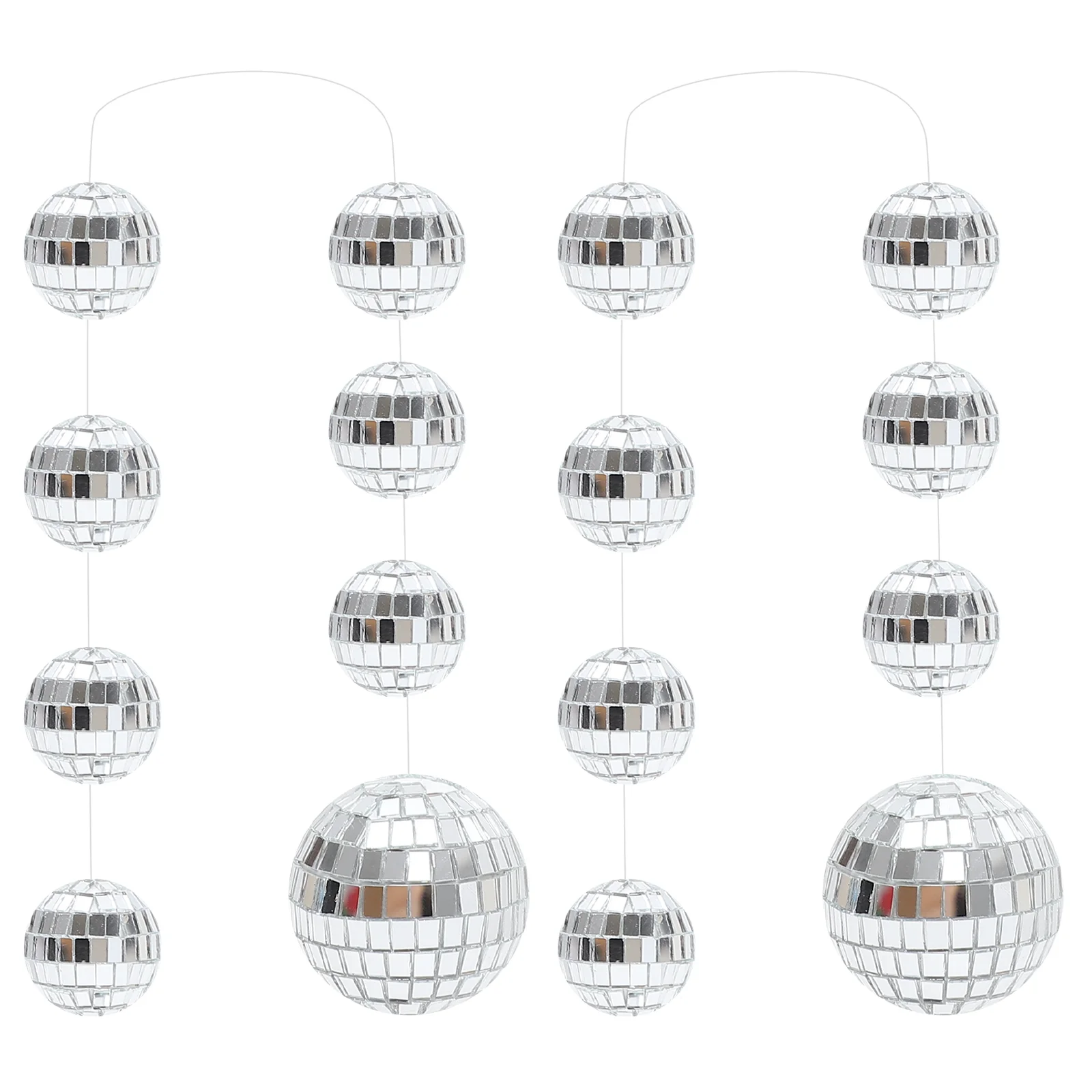 2 Strings of Hanging Disco Mirror Ball Bar Hanging Party Disco Ball Xmas Mirror Ball Decoration
2 Strings of Hanging Disco Mirror Ball Bar Hanging Party Disco Ball Xmas Mirror Ball Decoration