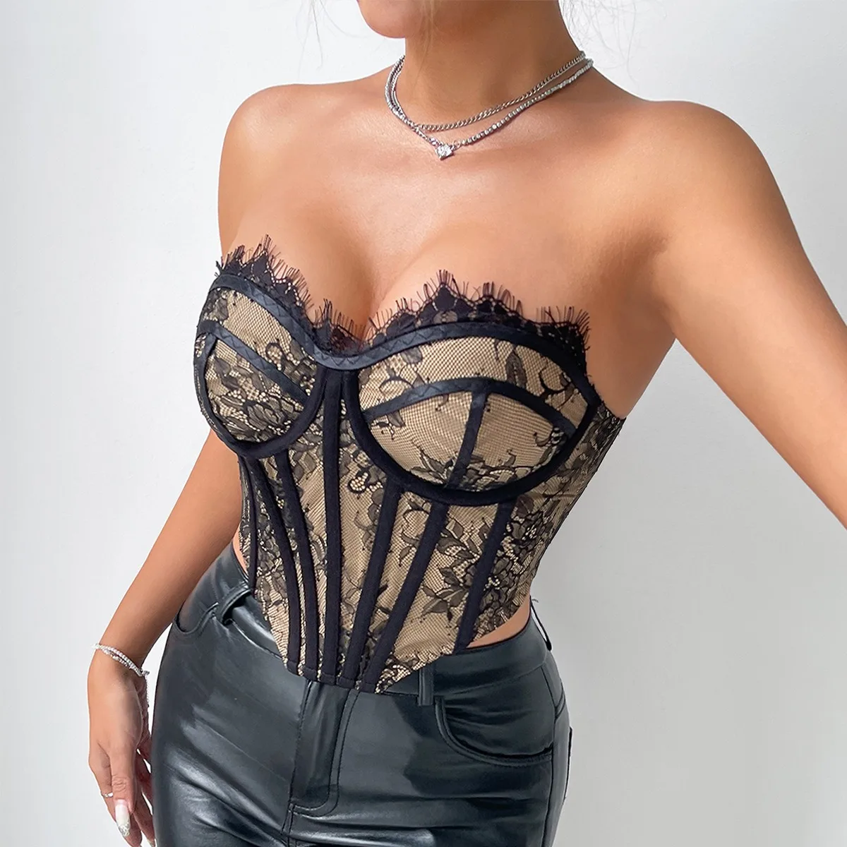 y2k Top Woman clothing Sleeveless Off Shoulder Backless Fashion Sexy Corset Crop Tops Vest Female Underwear Backless Bustier Top
y2k Top Woman clothing Sleeveless Off Shoulder Backless Fashion Sexy Corset Crop Tops Vest Female Underwear Backless Bustier Top