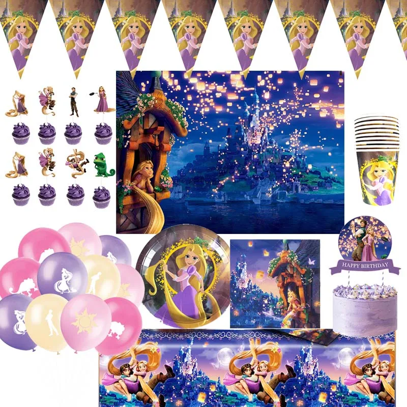 Princess Rapunzel Disposable Tableware Birthday Party Decor Backdrop Baby Shower Plate Sling Cup Banner Flag Foil Balloon
Princess Rapunzel Disposable Tableware Birthday Party Decor Backdrop Baby Shower Plate Sling Cup Banner Flag Foil Balloon