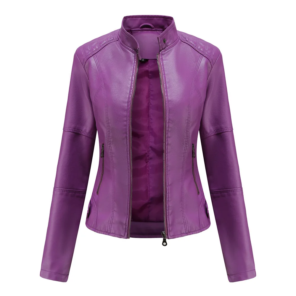 Women Leather Jacket 2023 Spring Autumn Black PU Leather Coat Stand-up Collar Motor Biker Jacket
Women Leather Jacket 2023 Spring Autumn Black PU Leather Coat Stand-up Collar Motor Biker Jacket