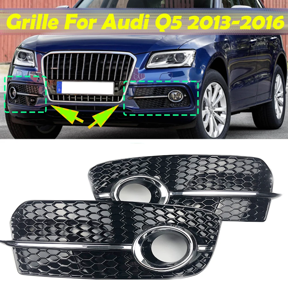 2Pcs Car Bumper Fog Light Cover Honeycomb Grille Grills Chrome Silver For Audi Q5 2013-2016 Left Right Grill Car Accessories
2Pcs Car Bumper Fog Light Cover Honeycomb Grille Grills Chrome Silver For Audi Q5 2013-2016 Left Right Grill Car Accessories