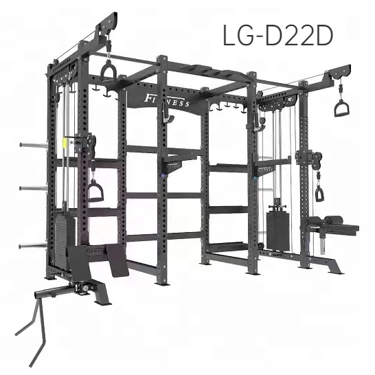 

Commercial Fitness Gym Equipment Squat Rack Power Rack Trainer 3d Folding Multi functional Smith Machine with Weight Stack