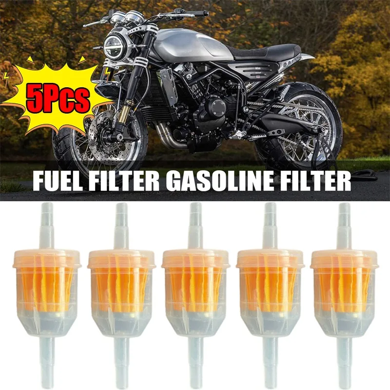 

5Pcs Universal Gasoline Gas Fuel Gasoline Oil Filter For Scooter Motorcycle Moped Dirt Bike Fuel Filter Engine Petrol Filters