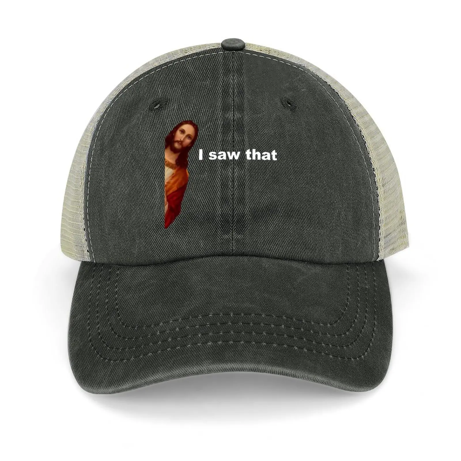 

Jesus - I saw that - black Cowboy Hat Custom Cap New In Hat Women Caps Men's