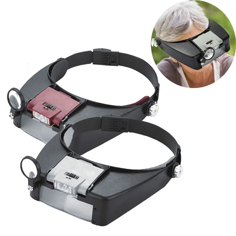 Watch Maintenance Double-layer Lens Head-mounted For Reading Jewelry Watch Loupes Magnifier Magnifying Glasses Repair Tool 
Watch Maintenance Double-layer Lens Head-mounted For Reading Jewelry Watch Loupes Magnifier Magnifying Glasses Repair Tool