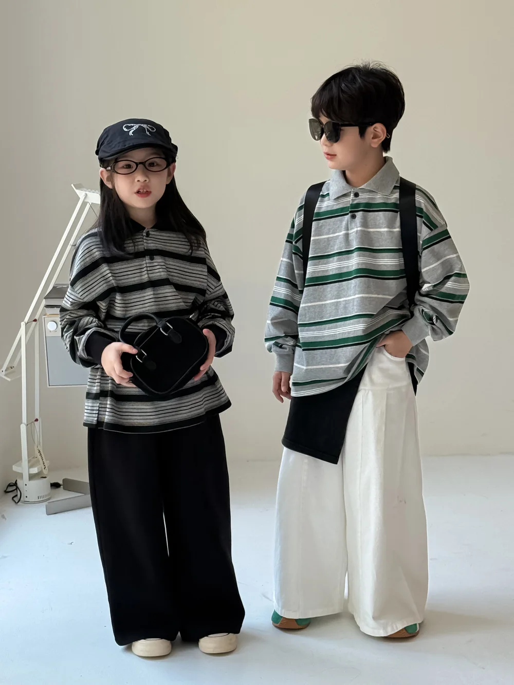 2025 Autumn New Children Long Sleeve T Shirts Cotton Boys Loose Striped Polo Shirts Girls Lapel Casual Bottoming Tops Clothes 17 Sf1253277cf3f46a7a26a4b8ddb201459z