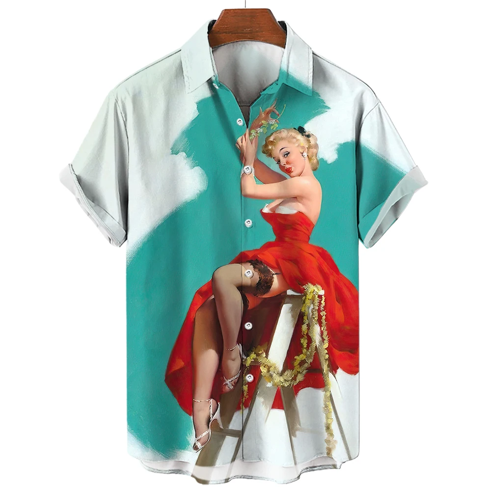 Oversized Men's Short Sleeve Shirt Retro Beauties Luxury Hawaiian Shirt 3D Printing Y2k Tops Harajuku Male Clothes Fashion 2023
Oversized Men's Short Sleeve Shirt Retro Beauties Luxury Hawaiian Shirt 3D Printing Y2k Tops Harajuku Male Clothes Fashion 2023