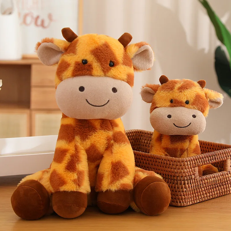 

Cartoon Giraffe Stuffed Animals Plush Toy Cute Small Soft Deer Plushies Pillow Doll Gift for Baby Girls Home Bed Office Car Seat