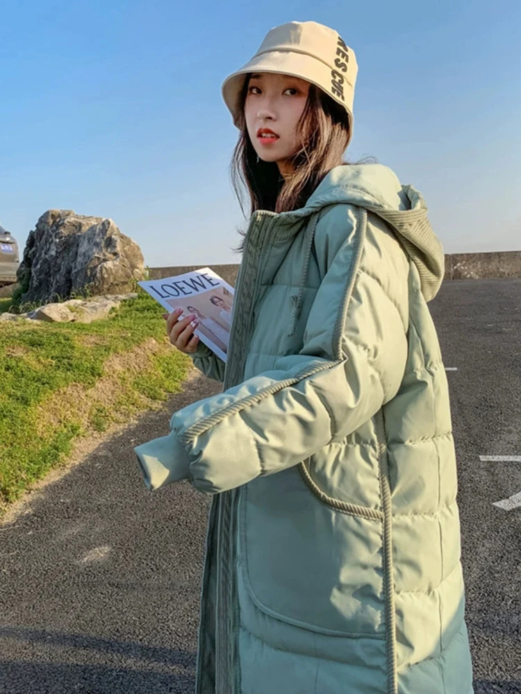 Модная зимняя хлопковая куртка средней длины, Повседневная Вельветовая Лоскутная Женская верхняя одежда с капюшоном и длинным рукавом, утепленные теплые пальто
Модная зимняя хлопковая куртка средней длины, Повседневная Вельветовая Лоскутная Женская верхняя одежда с капюшоном и длинным рукавом, утепленные теплые пальто