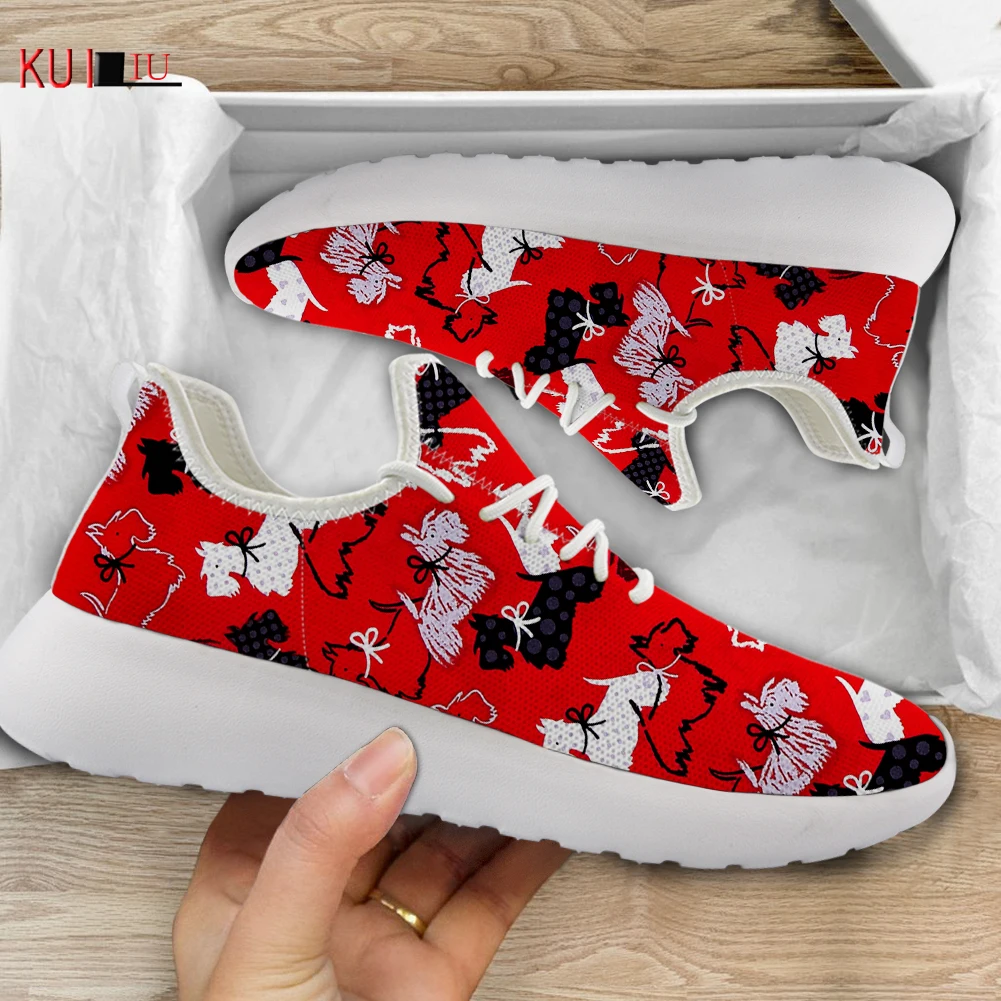 KUILIU Fashion Funny Scotty Terrier Animal Print Women Shoes Spring/Autumn Lace Up Breathable Mesh Knit Sneakers Female Footwear
KUILIU Fashion Funny Scotty Terrier Animal Print Women Shoes Spring/Autumn Lace Up Breathable Mesh Knit Sneakers Female Footwear