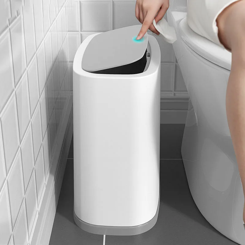 

Household Toilet Slit Trash Can with Cover Light Luxury High-End Living Room High Appearance Horizontal Trash Can