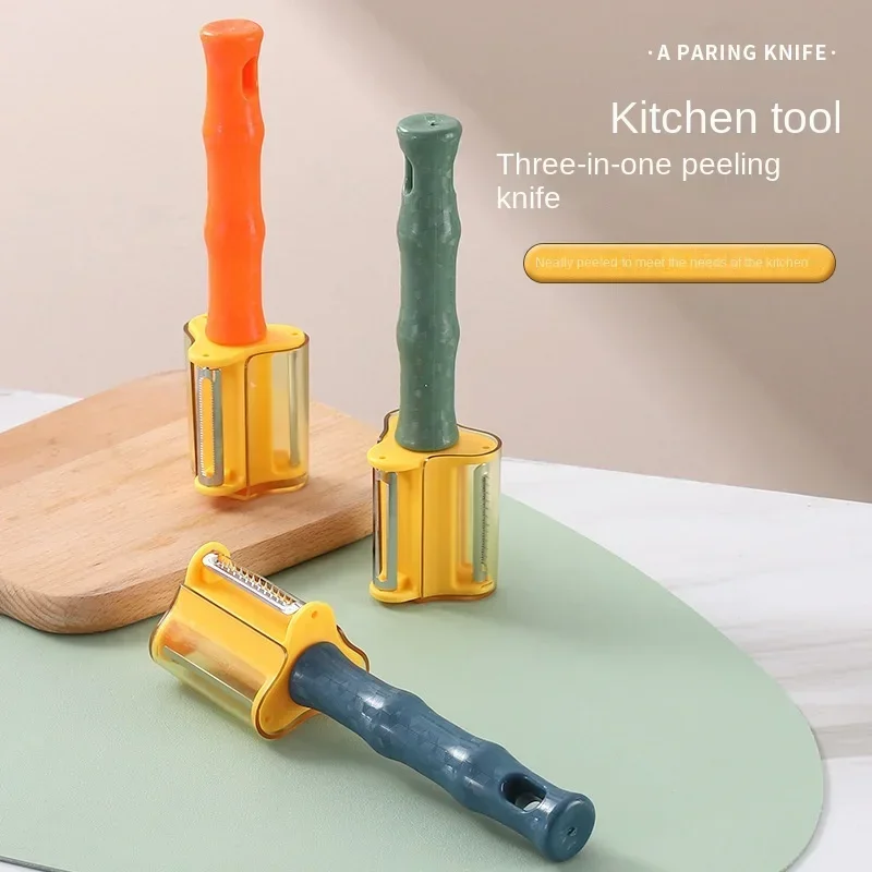 3-in-1Carrot Potato Vegetables Peeler Fruit Vegetables Cutter Fruit Melon Planer Grater Kitchen Gadgets Kitchen Gadgets
3-in-1Carrot Potato Vegetables Peeler Fruit Vegetables Cutter Fruit Melon Planer Grater Kitchen Gadgets Kitchen Gadgets