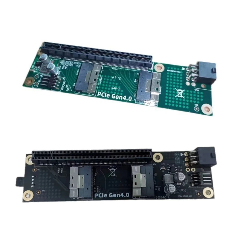 Высокоскоростные преобразователи M17B PCIe4.0 в SFF-8654. Плата расширения с поддержкой PCle 8x 16x.
Высокоскоростные преобразователи M17B PCIe4.0 в SFF-8654. Плата расширения с поддержкой PCle 8x 16x.