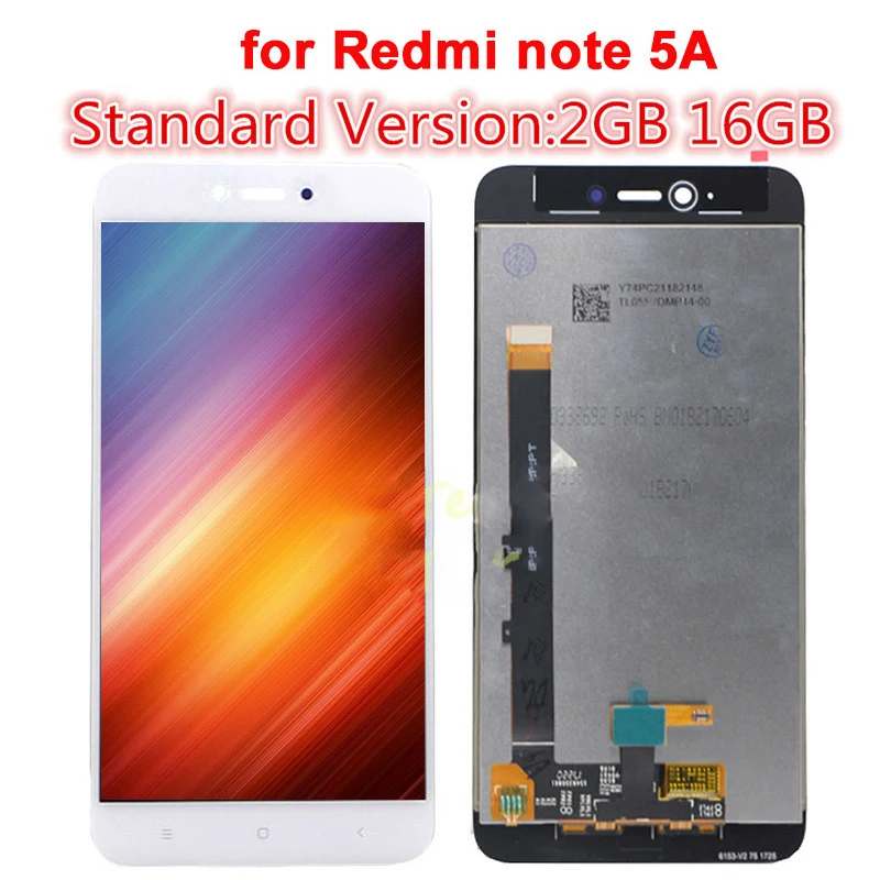 ЖК-дисплей для Xiaomi Redmi Note 5A с сенсорным экраном и дигитайзером в сборе + сменная рамка для xiaomi NotE 5a prime/pro Y1 Y1 lite
ЖК-дисплей для Xiaomi Redmi Note 5A с сенсорным экраном и дигитайзером в сборе + сменная рамка для xiaomi NotE 5a prime/pro Y1 Y1 lite