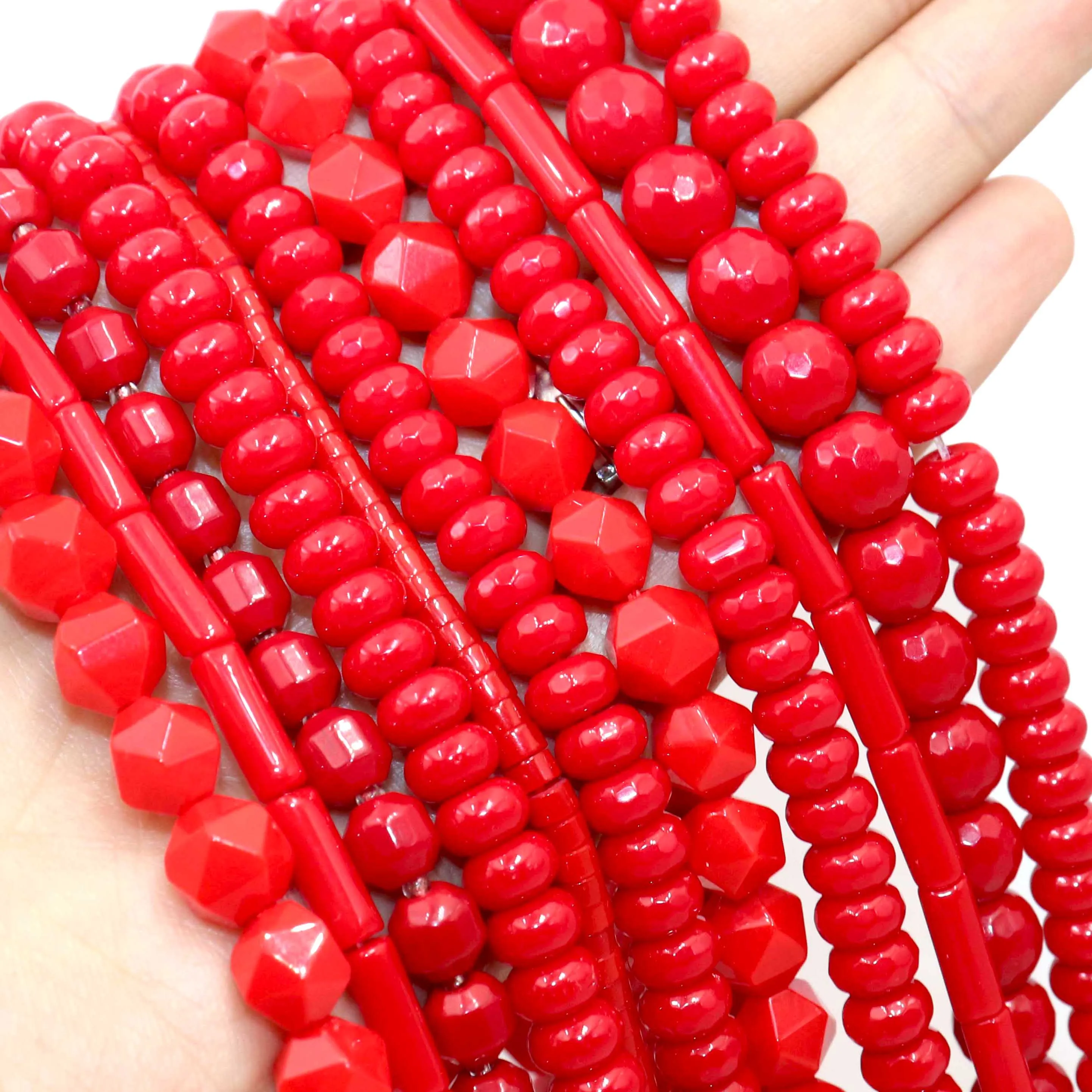 Natural Stone Wheels Rondelle Faceted Red Coral Color Loose Round Space Beads For Jewelry Making Diy Bracelet Necklace
Natural Stone Wheels Rondelle Faceted Red Coral Color Loose Round Space Beads For Jewelry Making Diy Bracelet Necklace
