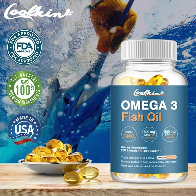 Triple Strength Omega 3 Fish Oil Supplement - Wild caught and sustainably sourced fish oil vitamins including EPA DHA
Triple Strength Omega 3 Fish Oil Supplement - Wild caught and sustainably sourced fish oil vitamins including EPA DHA