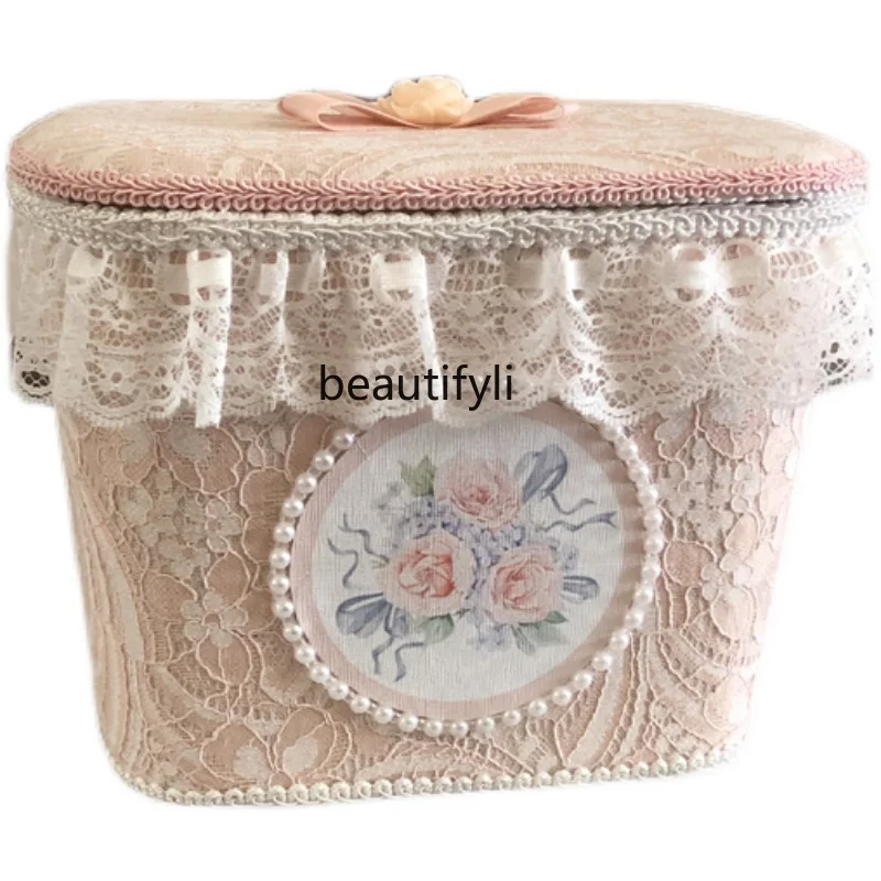 yj Lace Storage Box with Lid Vintage Handmade Embroidery Pearl Cosmetics Storage Box
yj Lace Storage Box with Lid Vintage Handmade Embroidery Pearl Cosmetics Storage Box