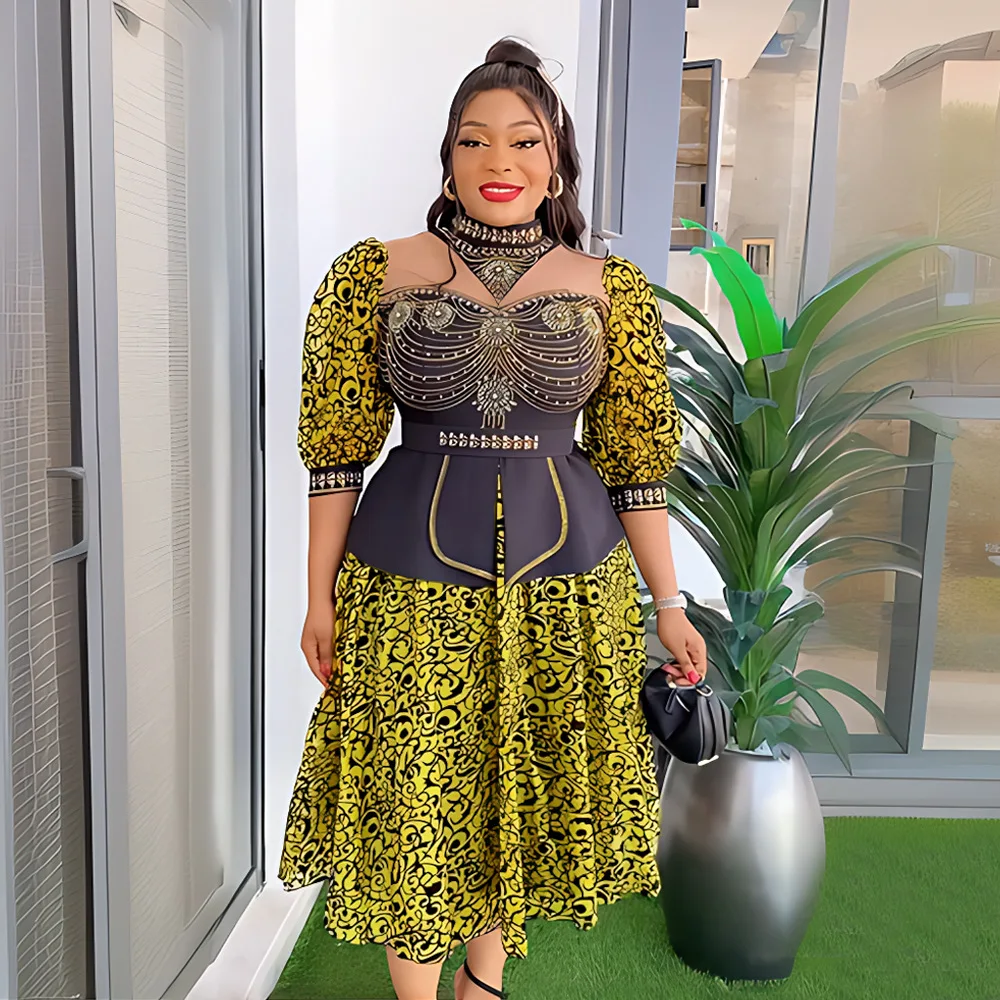 Luxury Women's Elegant Dress Party Evening Long Gown African Short Sleeve Bodycon African Traditional Dresses for Woman Dashiki
Luxury Women's Elegant Dress Party Evening Long Gown African Short Sleeve Bodycon African Traditional Dresses for Woman Dashiki
