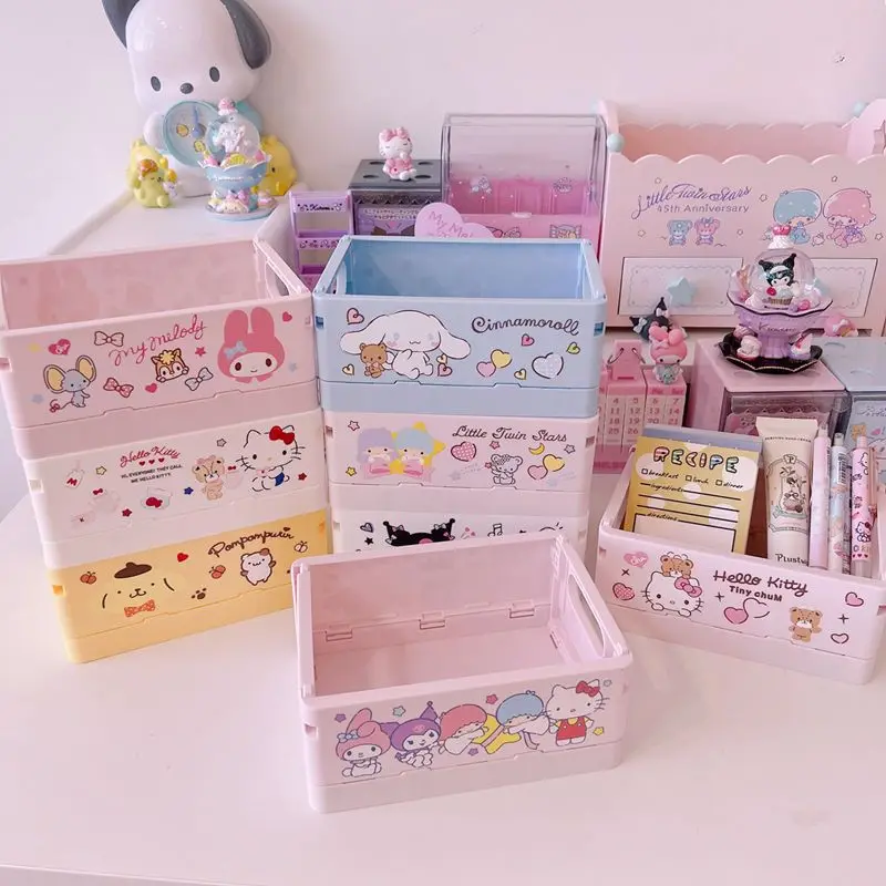 New Kawaii Sanrio Anime Cinnamon Roll My Melody Kurome Hello Kitty Cute Cartoon Folding Storage Box Cosmetics Storage Box Gift
New Kawaii Sanrio Anime Cinnamon Roll My Melody Kurome Hello Kitty Cute Cartoon Folding Storage Box Cosmetics Storage Box Gift