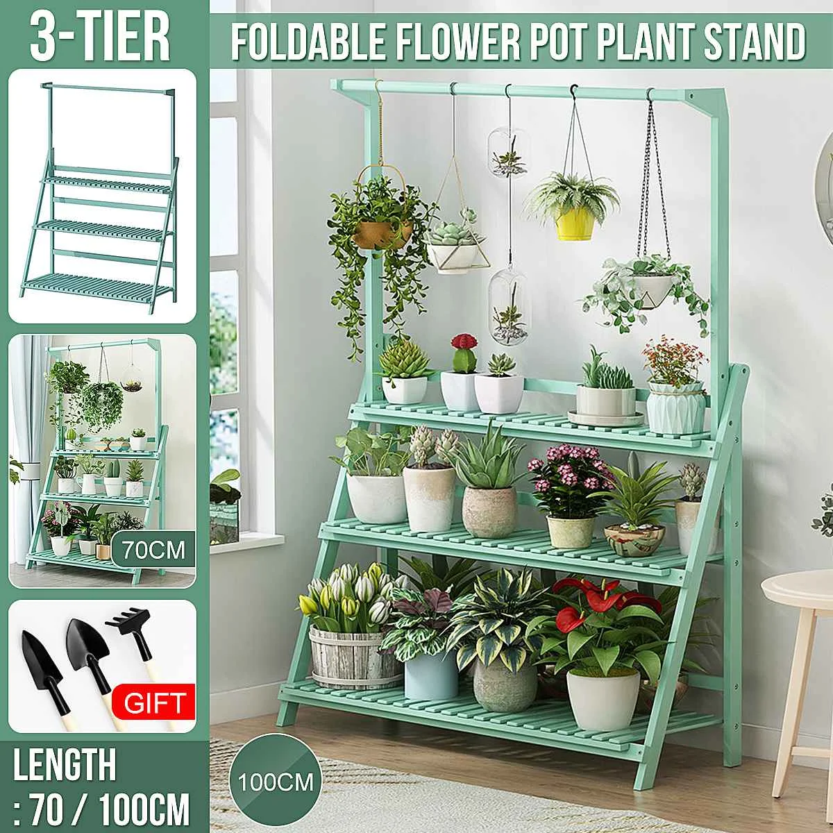 100cm Multi-Purpose Wooden 3-Layer Balcony Flower Stand Flower Pot Rack Hanging Flower Rack Simple Modern Plant Stand Shelf
100cm Multi-Purpose Wooden 3-Layer Balcony Flower Stand Flower Pot Rack Hanging Flower Rack Simple Modern Plant Stand Shelf