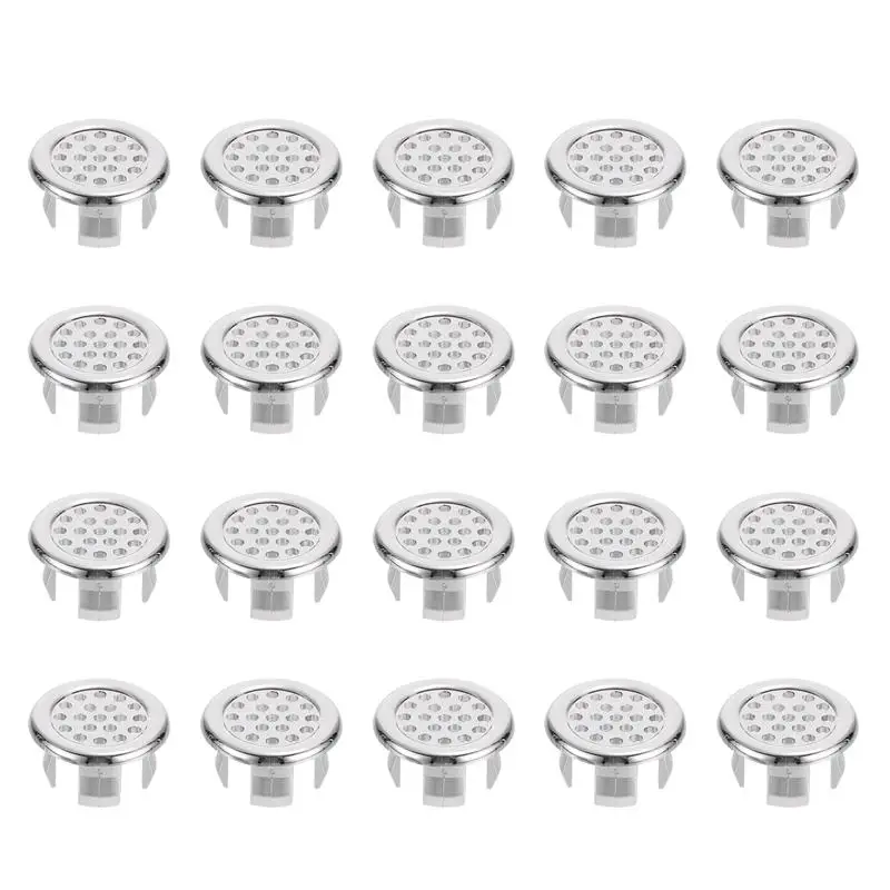 

20PCS Sink Overflow Cover Drain Basin Bathroom Hole Covers Ring Stopper Bathtub Rings Supplies Trim Replacement Cap Insert Round