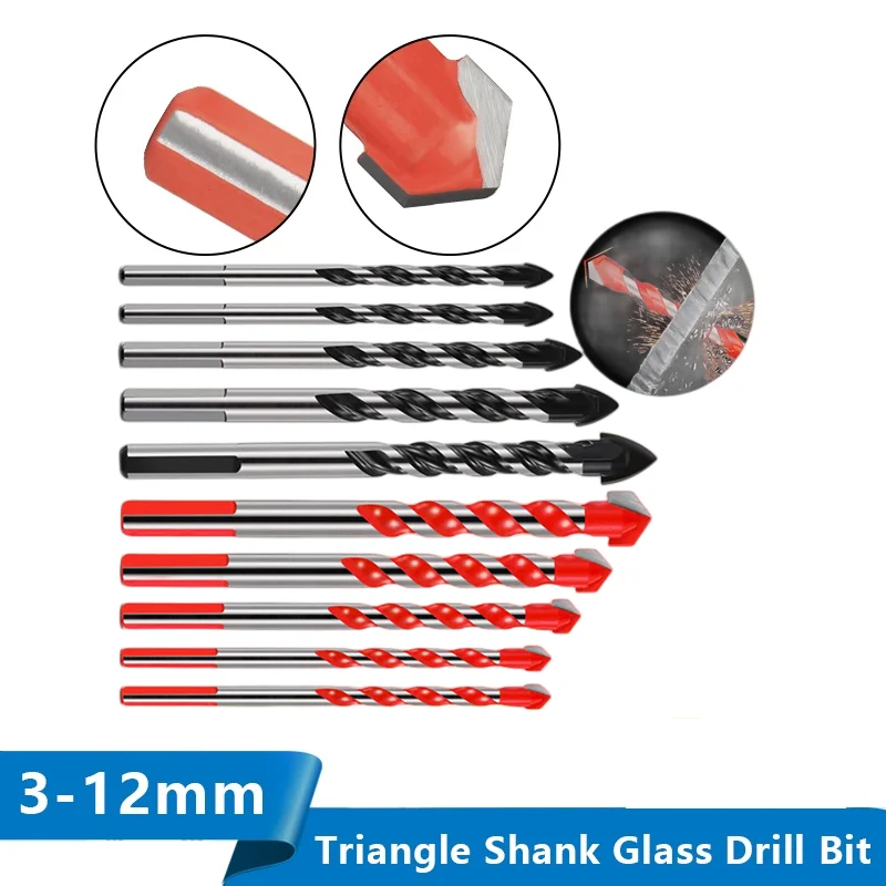 3-12mm Drill Bit Multi-function Triangle Drill for Ceramic Tile, Concrete, Wall, Metal Wood Drilling Hole Cutter Glass Drill Bit
3-12mm Drill Bit Multi-function Triangle Drill for Ceramic Tile, Concrete, Wall, Metal Wood Drilling Hole Cutter Glass Drill Bit