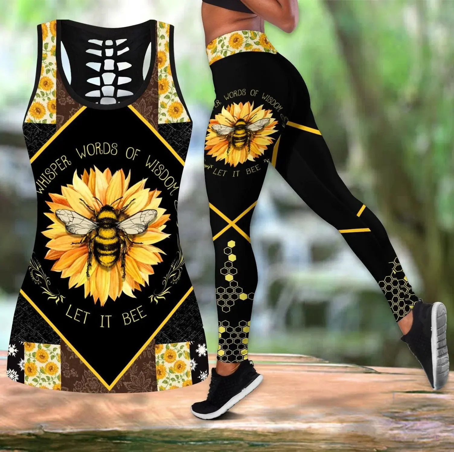 Love Bee with Flower Combo Leggings And Tank Top Print Yoga Set sleeveless vest summer outfits for women 2023 4 styles
Love Bee with Flower Combo Leggings And Tank Top Print Yoga Set sleeveless vest summer outfits for women 2023 4 styles