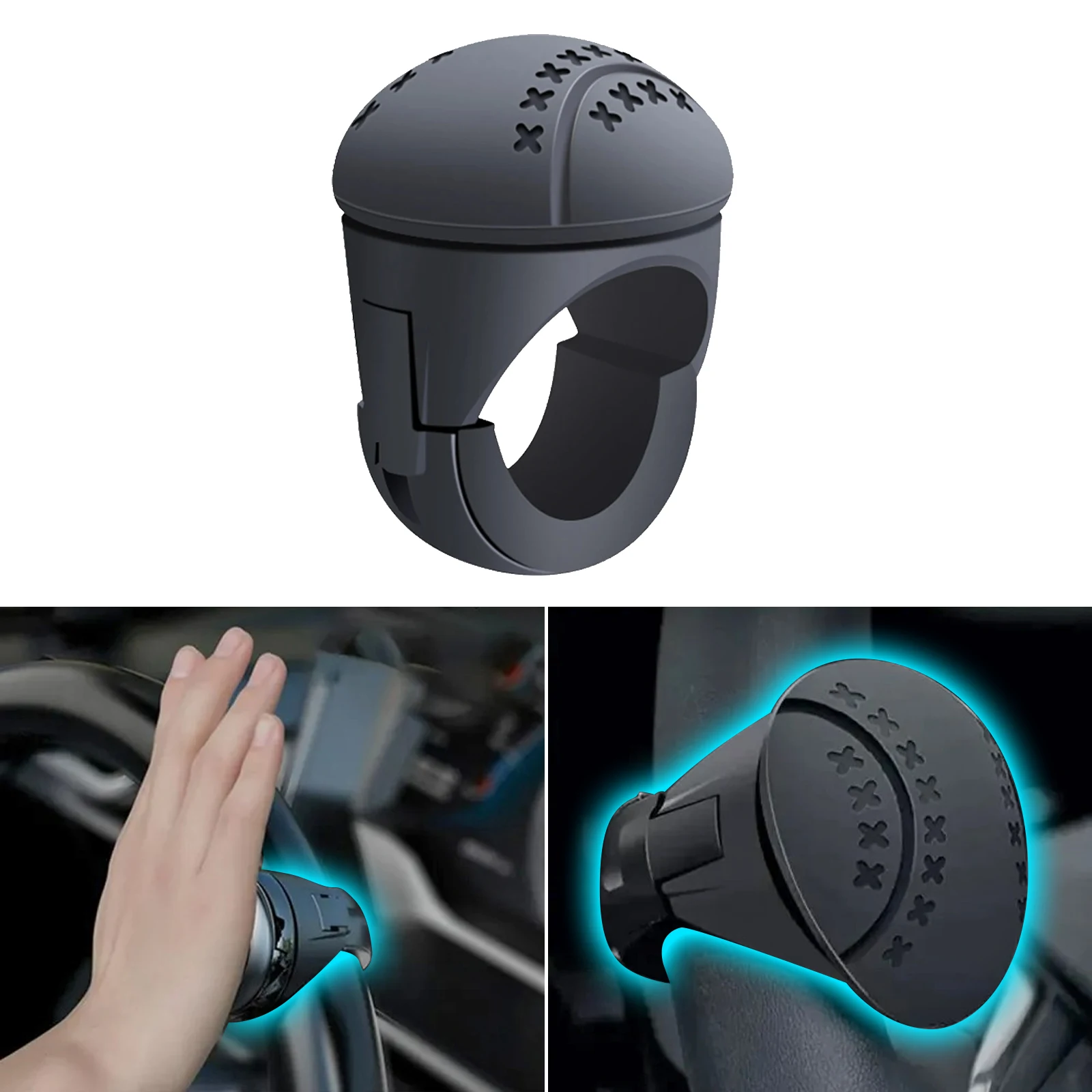 

Turning Steering Wheel Booster Spinner Knob 360 Degree Rotation Metal Bearing Power Handle Ball Shaped