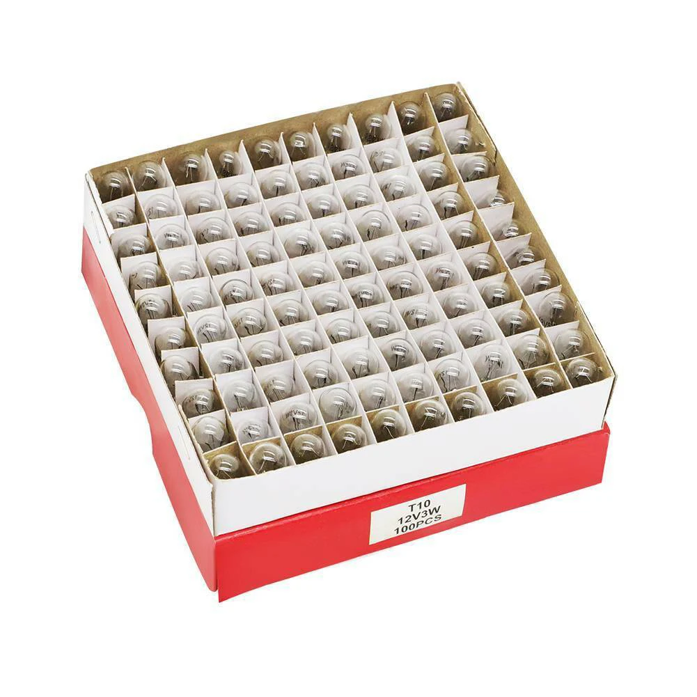 100PCS Universal 194 T10 Clear Wedge Incandescent Instrument Panel Light Bulbs 12V 5W LED White Light Bulbs
100PCS Universal 194 T10 Clear Wedge Incandescent Instrument Panel Light Bulbs 12V 5W LED White Light Bulbs