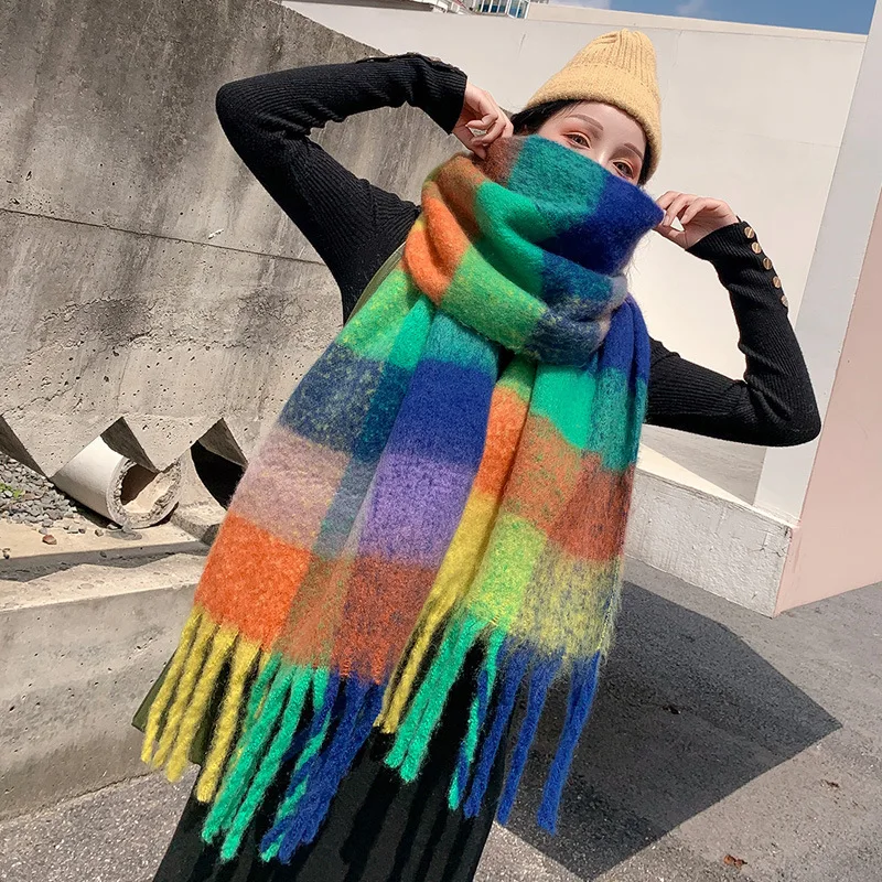 2022 New Women Long Thick Winter Pashmina Shawls Thick Wraps Lady Tassel Warm Scarves Rainbow shawl 230*40cm
2022 New Women Long Thick Winter Pashmina Shawls Thick Wraps Lady Tassel Warm Scarves Rainbow shawl 230*40cm