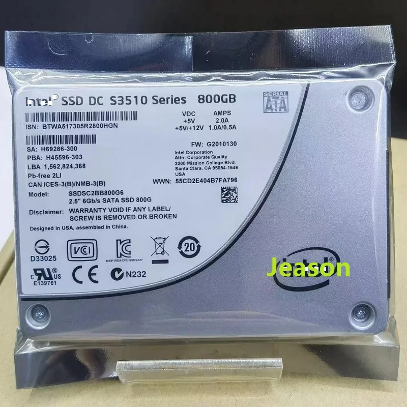 

NEW For INTEL DC S3510 Series 800GB SATA III 2.5" SSD Solid State Drive SSDSC2BB800G6