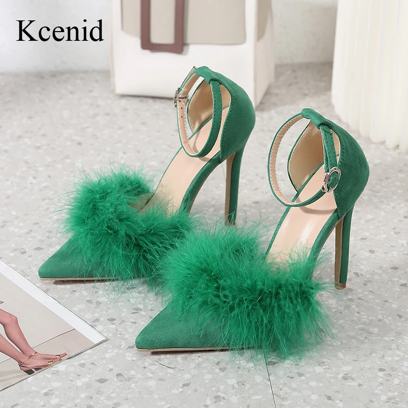 Kcenid Fashion Gladiator Feather Ankle Strap Pumps Women Shoes Pointed Toe Stiletto Sandals High Heels Sexy Summer Party Dress
Kcenid Fashion Gladiator Feather Ankle Strap Pumps Women Shoes Pointed Toe Stiletto Sandals High Heels Sexy Summer Party Dress