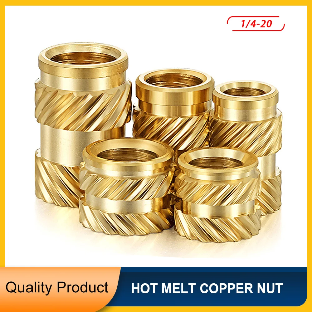 56 Pcs 1/4 Brass Insert Nuts Inch Hot Melt Thread Knurled Heating Insert Nuts Suitable For 3D Printers Laptops Insert Nut
56 Pcs 1/4 Brass Insert Nuts Inch Hot Melt Thread Knurled Heating Insert Nuts Suitable For 3D Printers Laptops Insert Nut