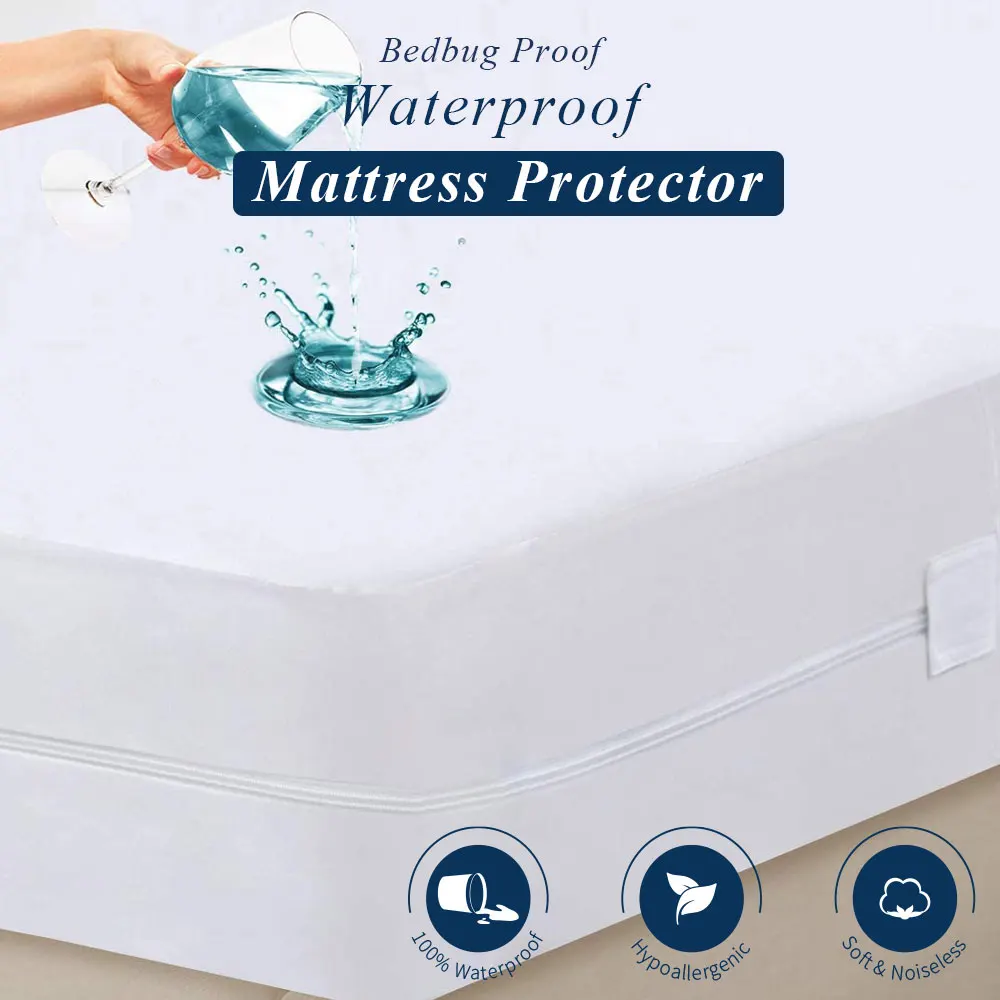 Zippere Waterproof Mattress Protector Bed Sheet Hotel Mattres Bedbug Proof Bed Pad Cover
Zippere Waterproof Mattress Protector Bed Sheet Hotel Mattres Bedbug Proof Bed Pad Cover