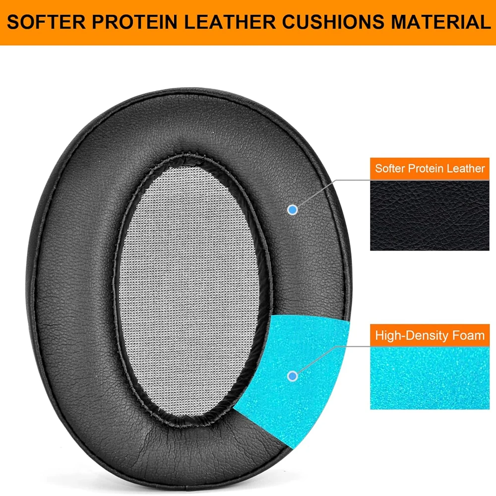 Earpads Compatible with SONY WH-H910N Protein leather Memory foam Ear Pads Cushions Replacement Over-Ear Headphones Soft Pro Earpads Compatible with SONY WH-H910N Protein leather Memory foam Ear Pads Cushions Replacement Over-Ear Headphones Soft Pro