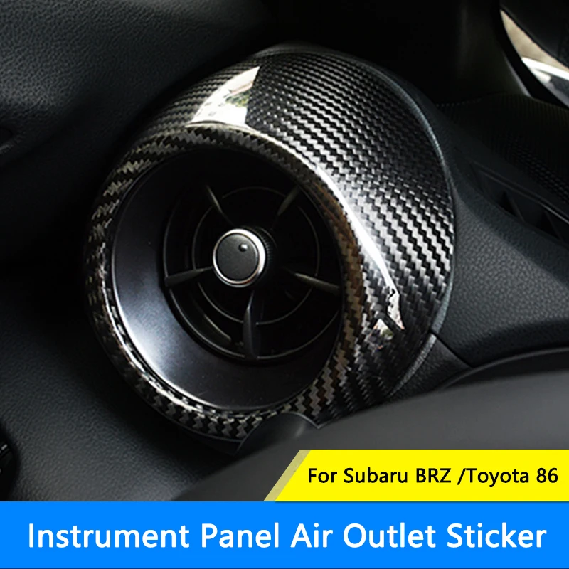 

QHCP Dashboard Air Outlet Cover Trim Car Central Console Air Conditioner Frame Real Carbon Fiber For Subaru BRZ Toyota GR86 2022