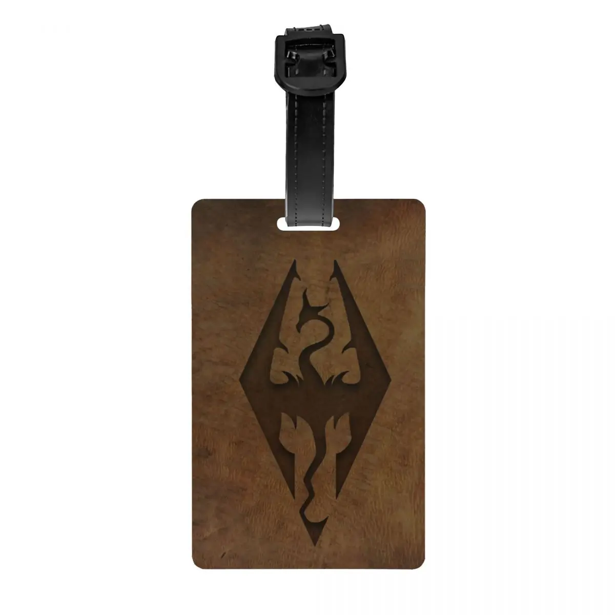 

Skyrim Worn Leather Emboss Luggage Tag Suitcase Baggage Privacy Cover ID Label