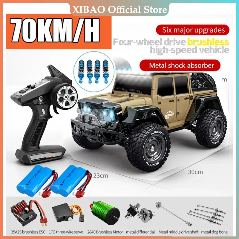 

SCY 1:16 4x4 Off Road Rc Car 4WD Brushless Remote Control Truck 70KM/H or 50km/h High Speed Drift Cars Vs Wltoys 124016 Toys