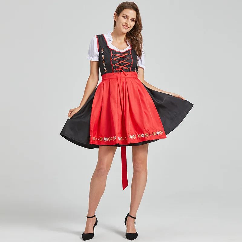 

Plus Size Oktoberfest Dirndl Dress Women German Beer Bavarian Tavern Wench Waitress Maid Costumes Cosplay Carnival Party Dress