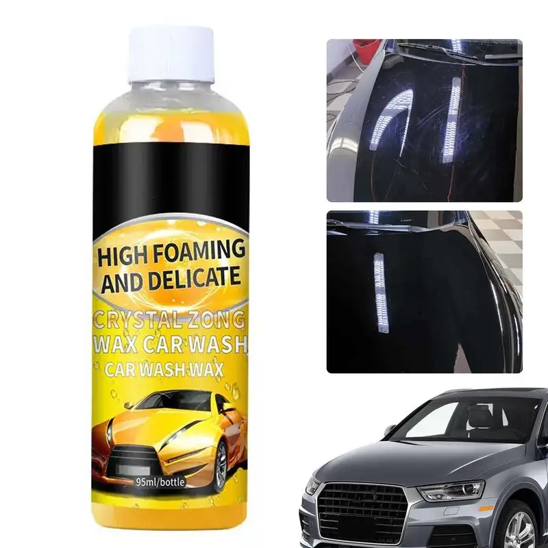 

Foam Car Wash Liquid 3.2oz Auto Washing Foam Neutral Formula High Concentration Car Shampoo For Removing Window Water Stains