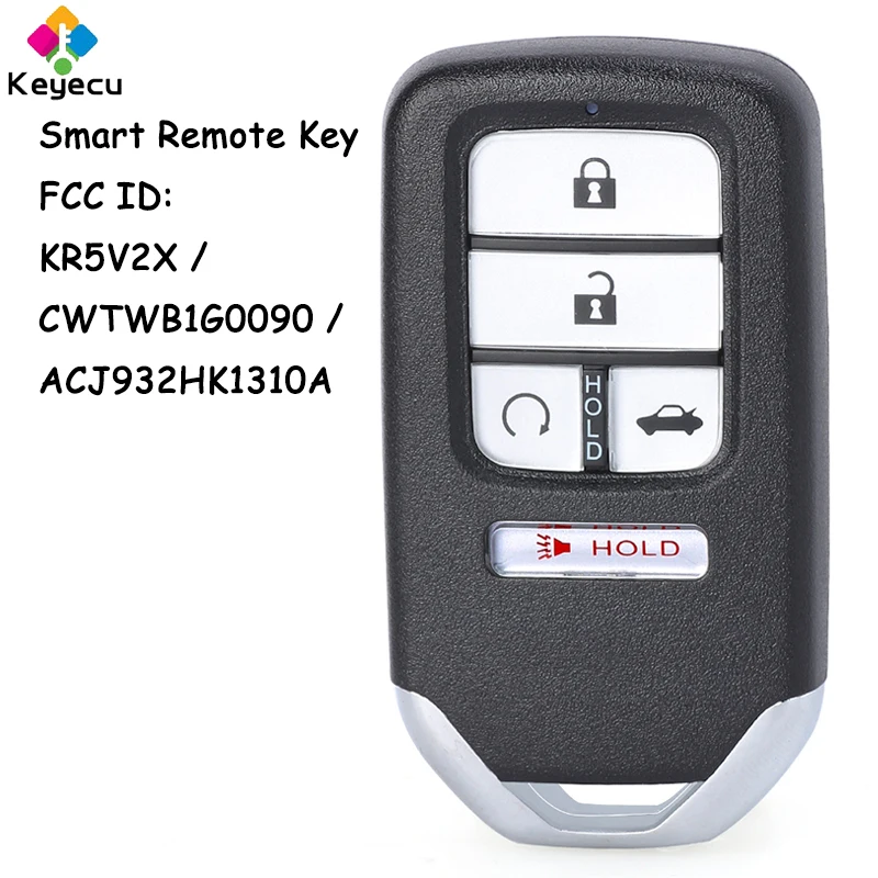 KEYECU Smart Remote Car Key With 4+1 5 Buttons for Honda Accord 2016-2021 Civic 2016-2020 Fob KR5V2X CWTWB1G0090 ACJ932HK1310A
KEYECU Smart Remote Car Key With 4+1 5 Buttons for Honda Accord 2016-2021 Civic 2016-2020 Fob KR5V2X CWTWB1G0090 ACJ932HK1310A
