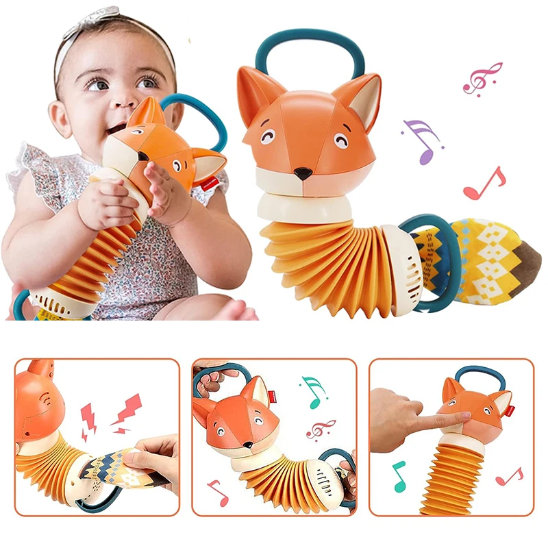 Baby Rattles Musical Toy Learning Educational Montessori Toy with Sound Effects Fox Instrument Toys for Travel Car Seat Stroller
Baby Rattles Musical Toy Learning Educational Montessori Toy with Sound Effects Fox Instrument Toys for Travel Car Seat Stroller