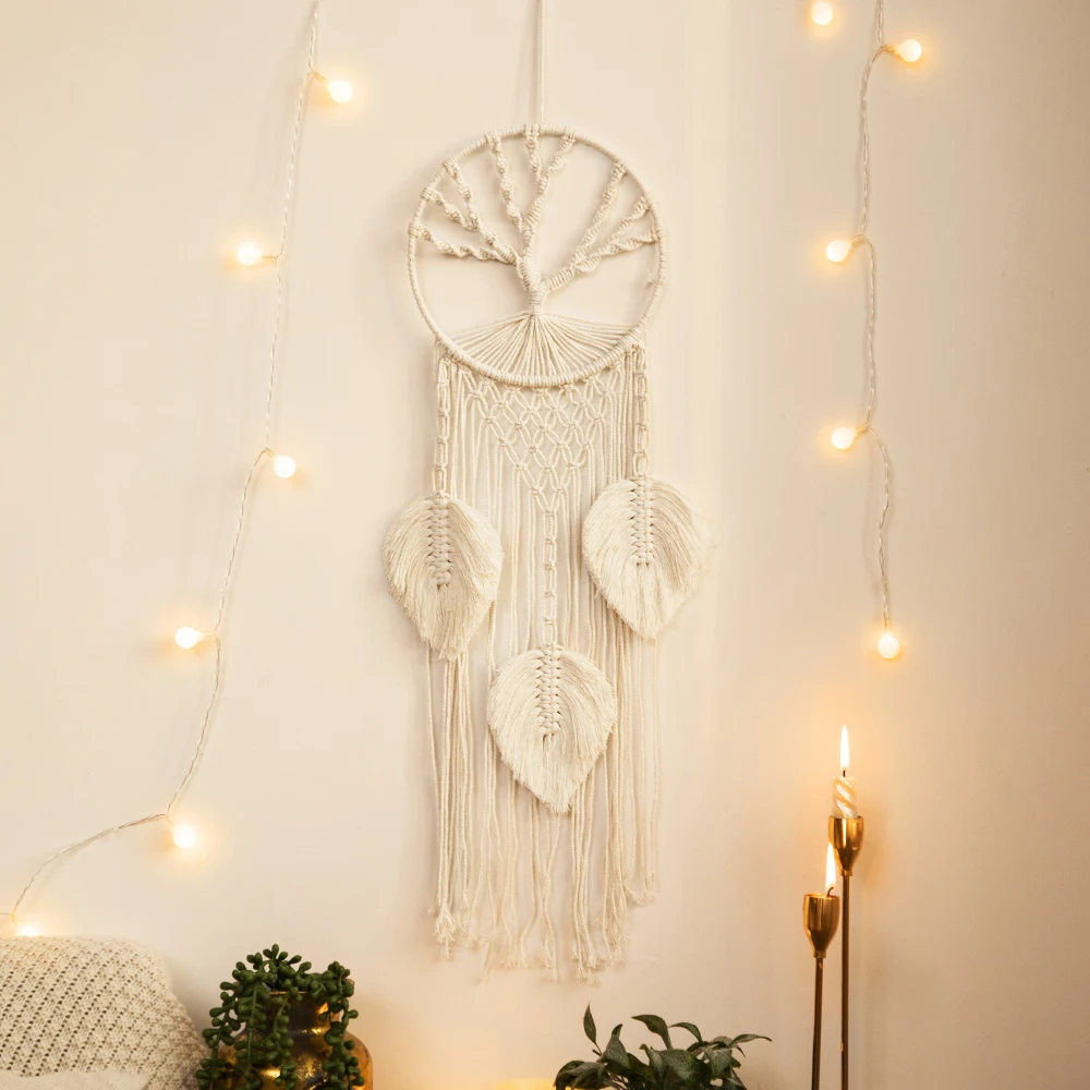 Tree of Life Dream Catcher - Macrame Leaf Wall Art 2 Sf138e1bad8424c5d8a02cedf5c63139bN
