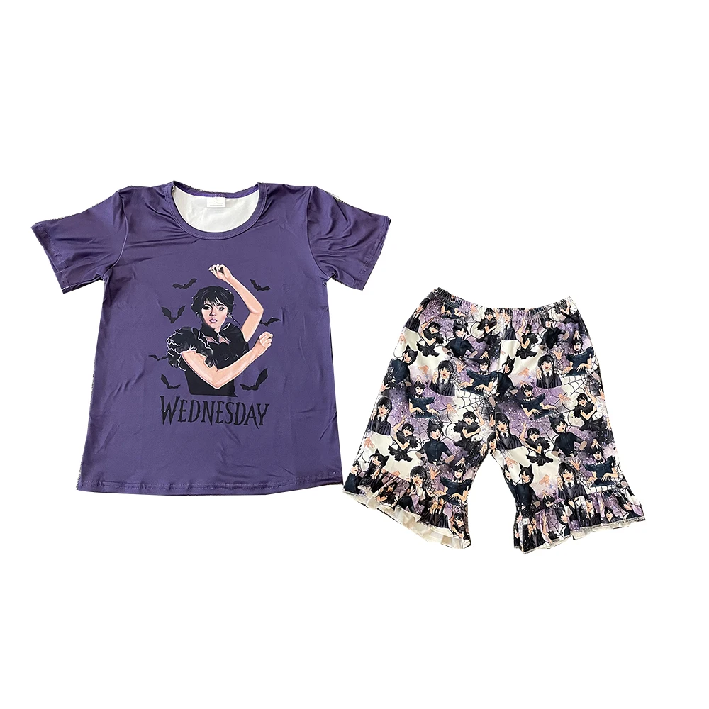 Boutqiue Children's Clothes Summer Wednesday Outfits Short Sleeve Ruffles Shorts Girls 2pcs Set
Boutqiue Children's Clothes Summer Wednesday Outfits Short Sleeve Ruffles Shorts Girls 2pcs Set
